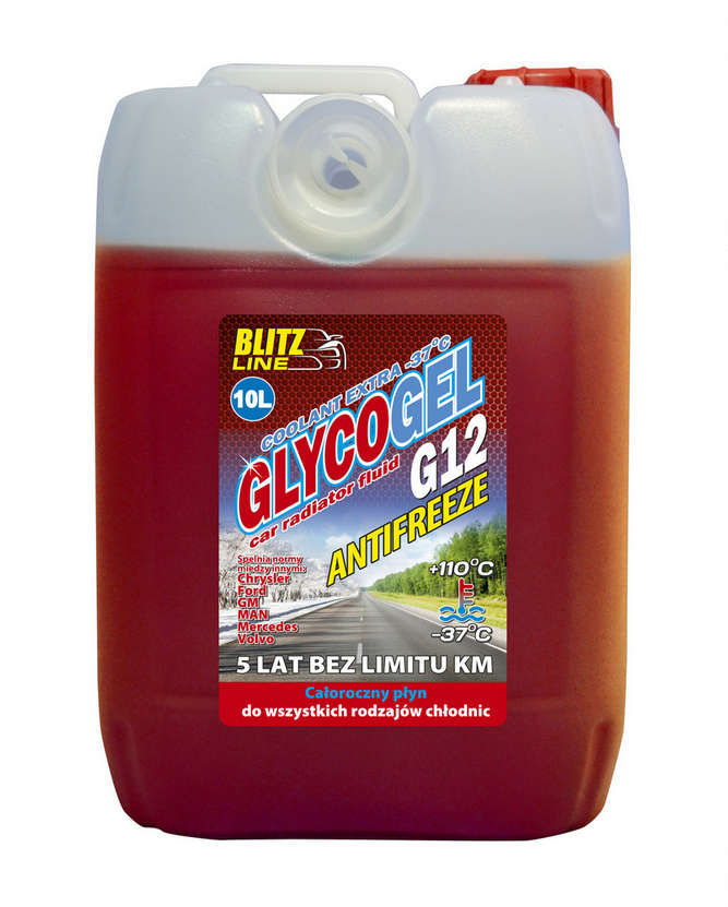 Антифриз Blitz Line Glycogel G12 ready-mix -37°C красный 10л BLITZ LINE 28878